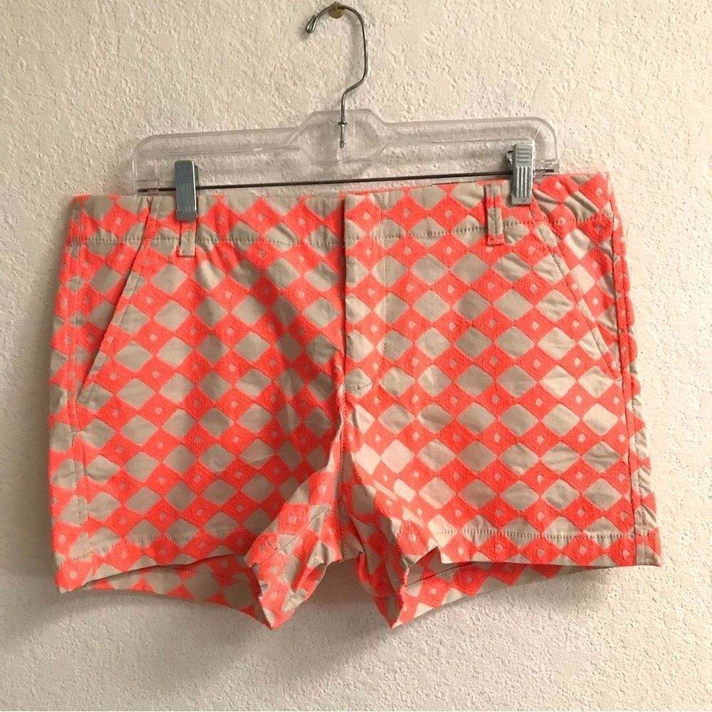 NWT STYLUS neon “tangerine fun” diamond embroidered shorts 12